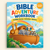 Bible Adventure Workbook - 52 Bible stories, activities and quizzes - No Bible knowledge needed