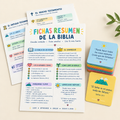 Fichas Resumen de la Biblia + 25 Tarjetas de Versículos
