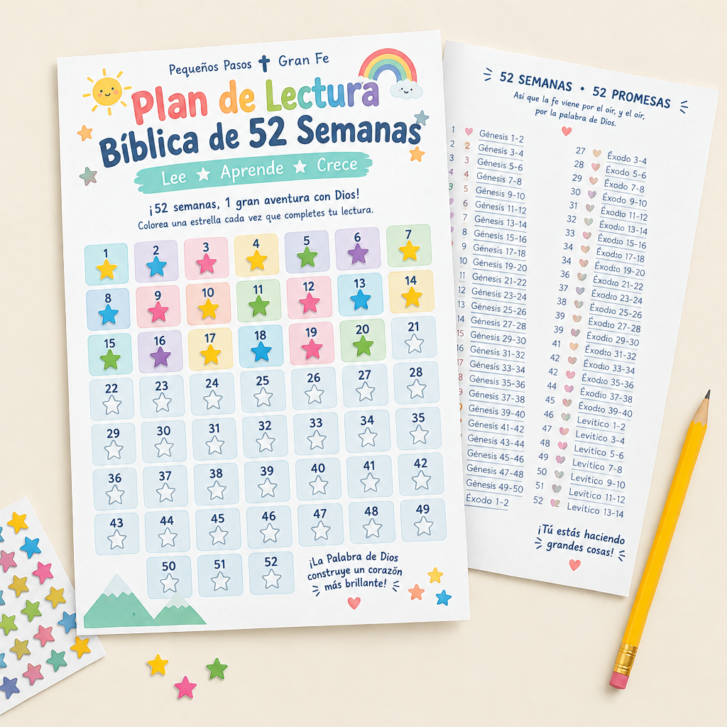 Plan de Lectura Bíblica de 52 Semanas y Registro