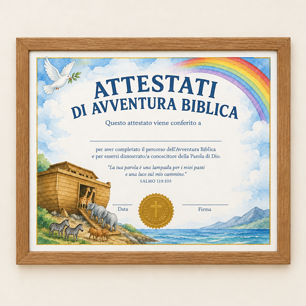 Attestato di Fine Percorso Biblico
