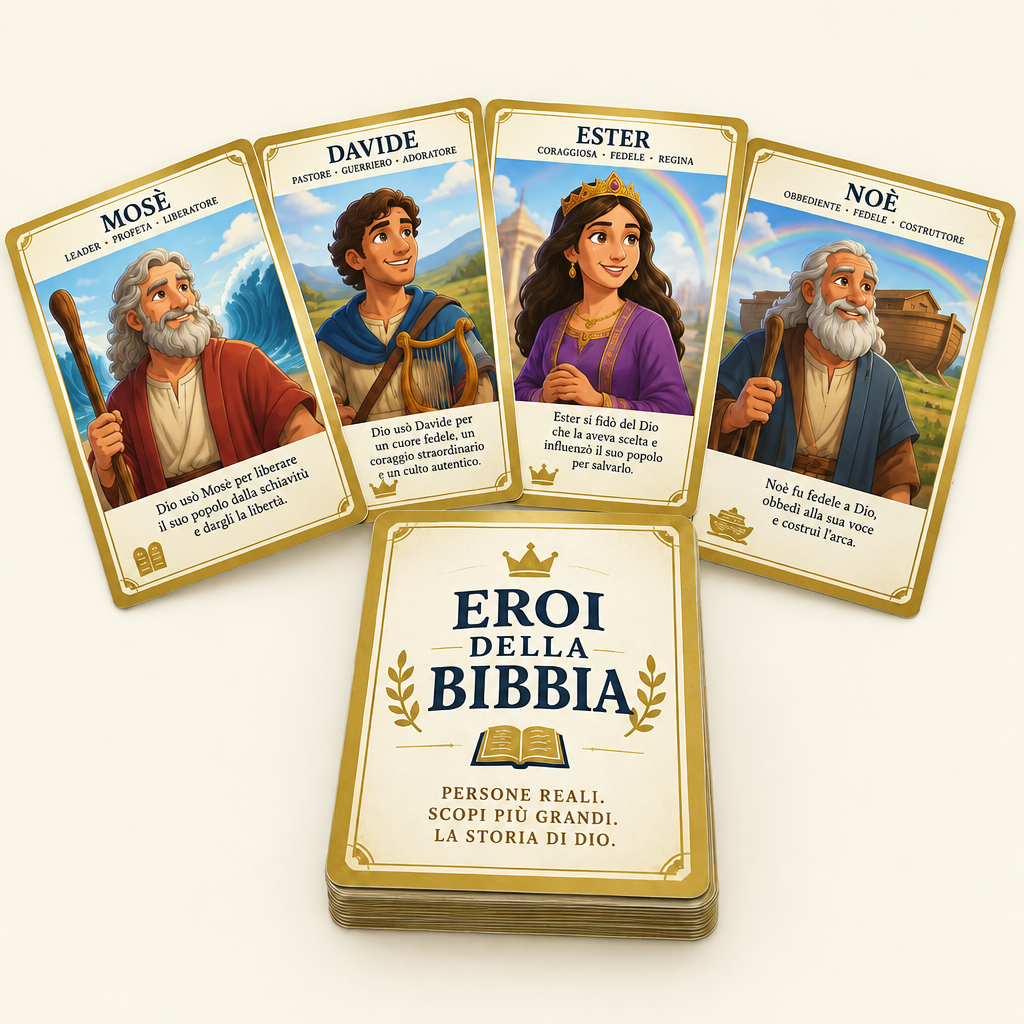 Eroi della Bibbia: 40 Carte dei Personaggi