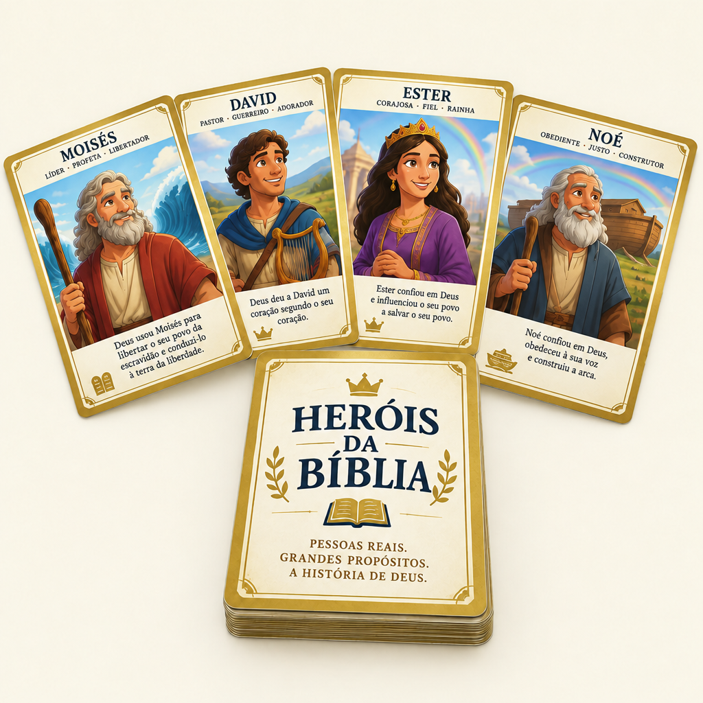 Heróis da Bíblia: 40 Cartões de Personagens