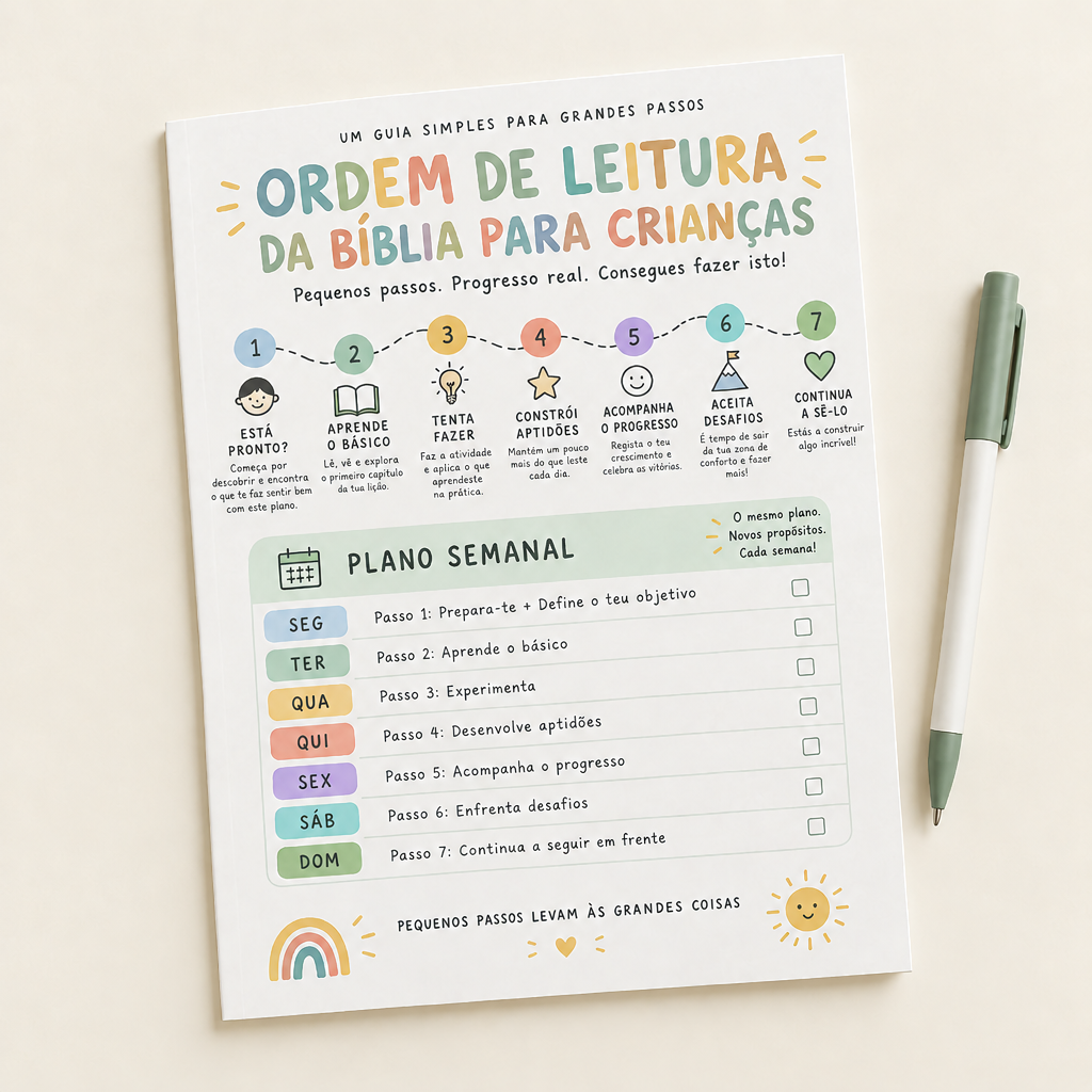 Comece Aqui: Ordem de Leitura da Bíblia para Crianças